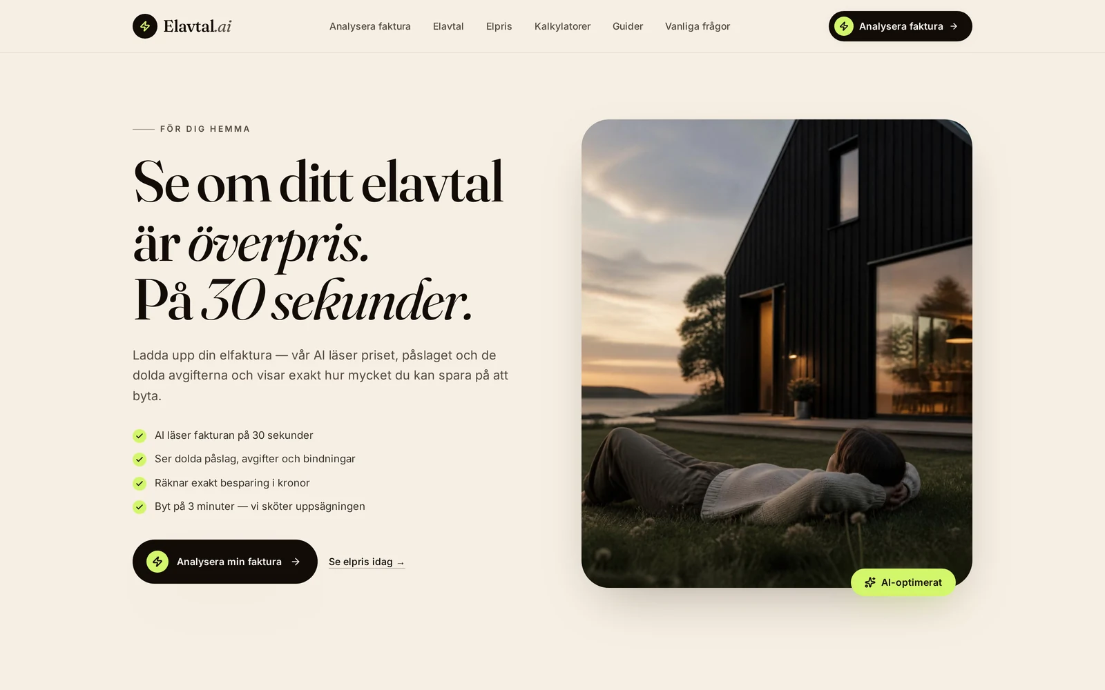 Elavtal.ai webbplats