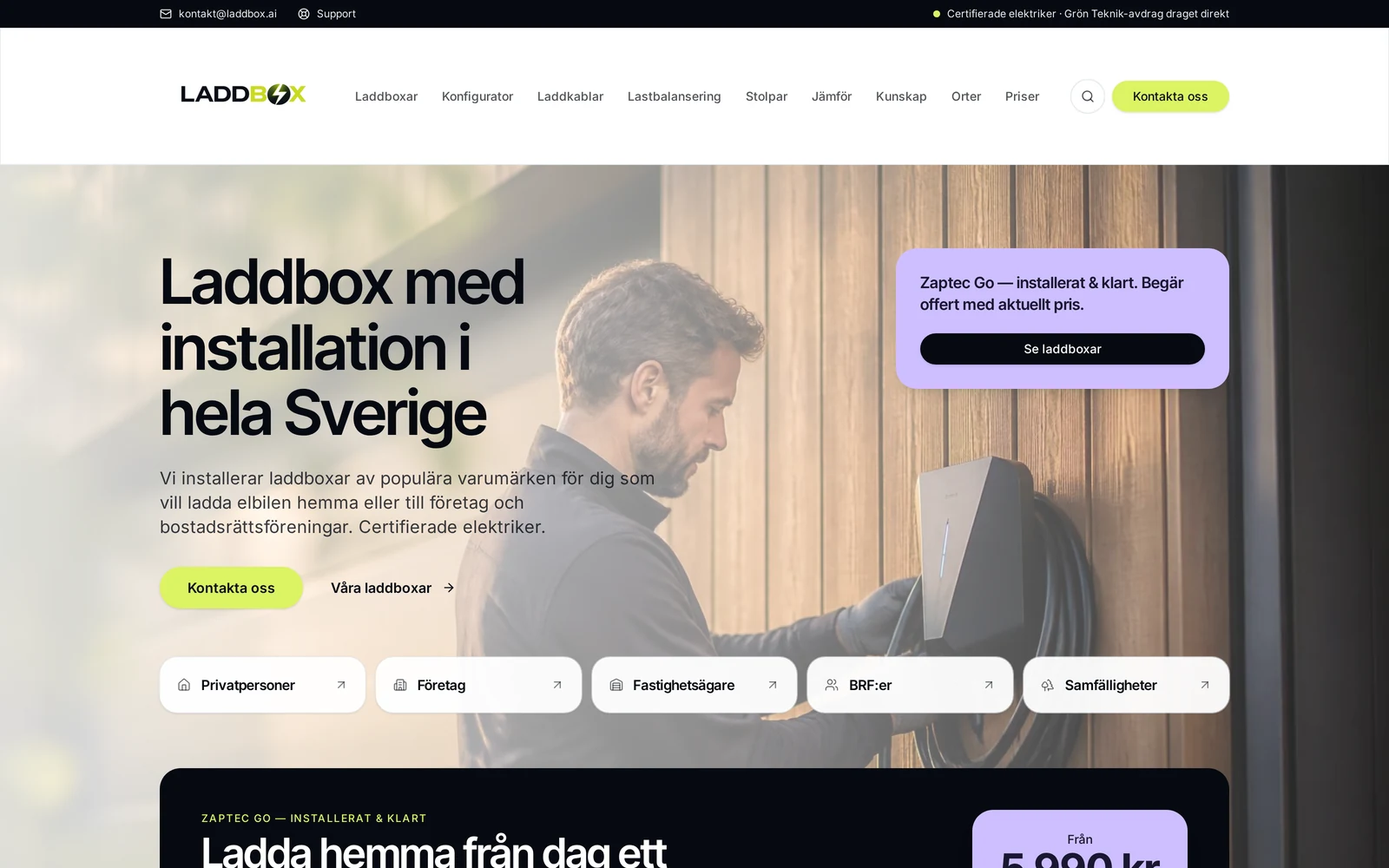 Laddbox.ai webbplats